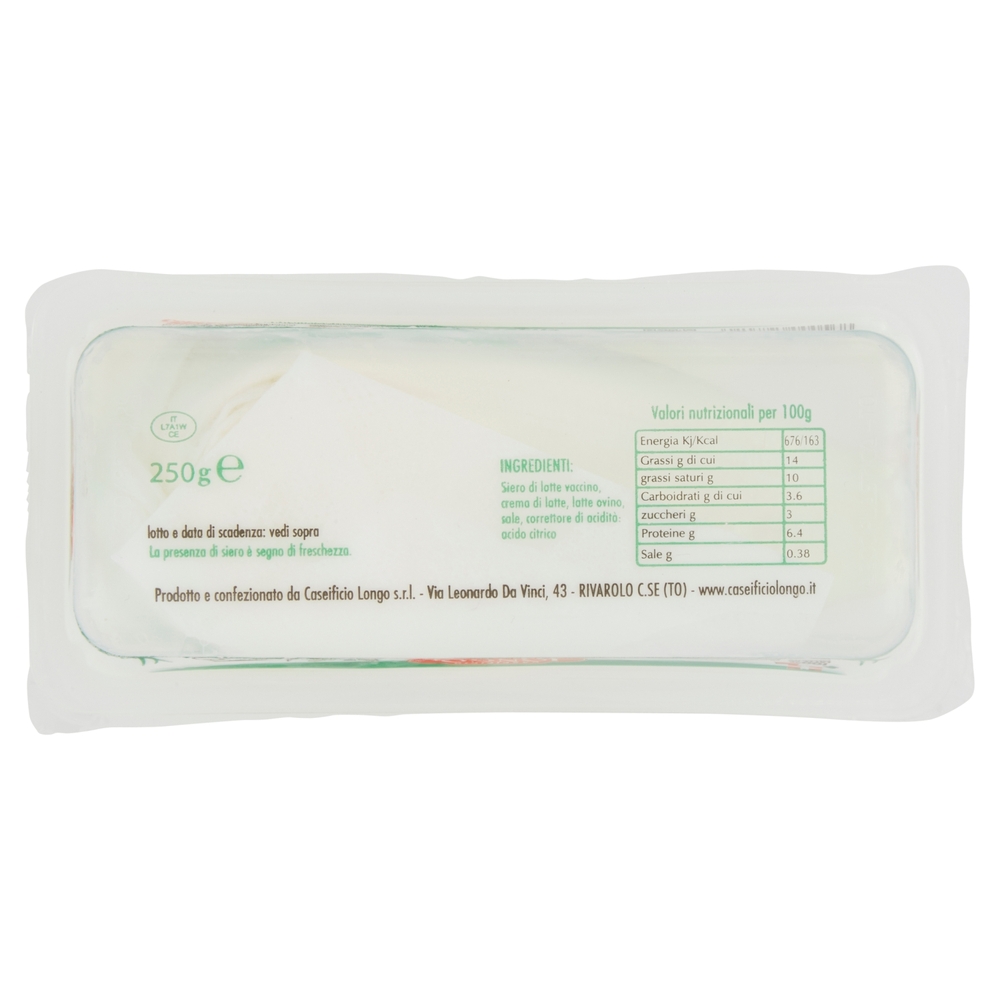 Caseificio Longo Seiráss ricotta reale piemontese 250 g